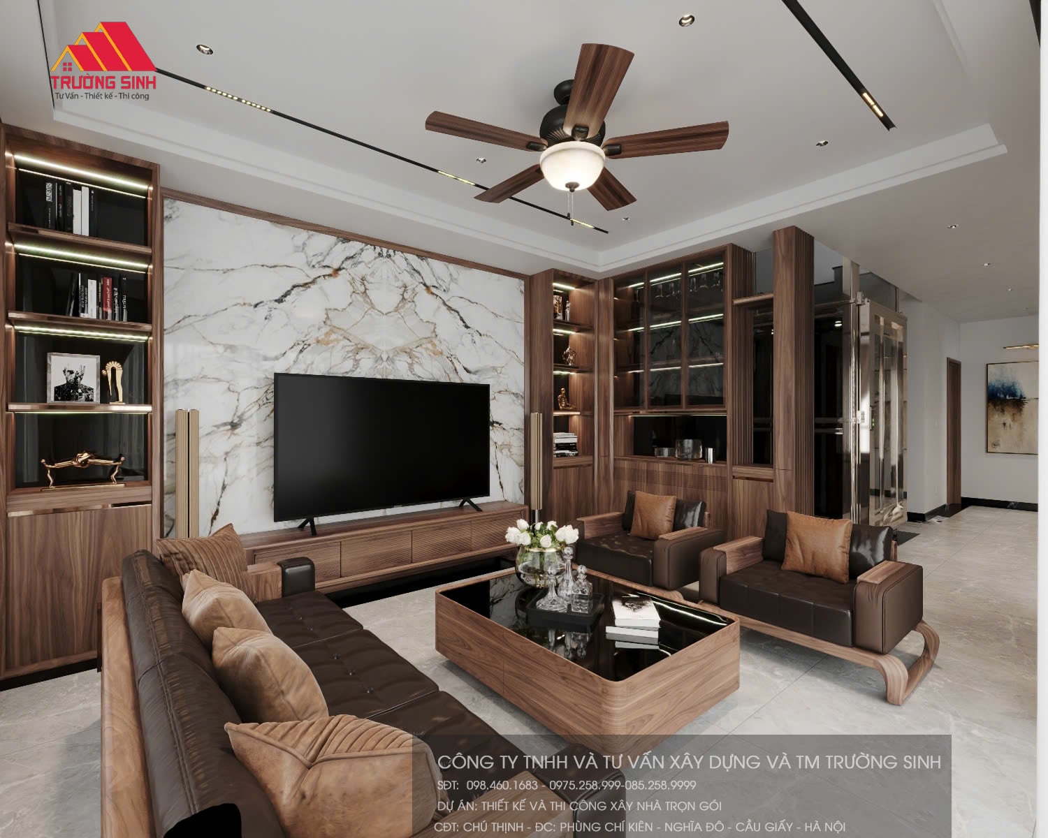 Phòng khách không gian thể hiện thẩm mỹ của gia chủ 