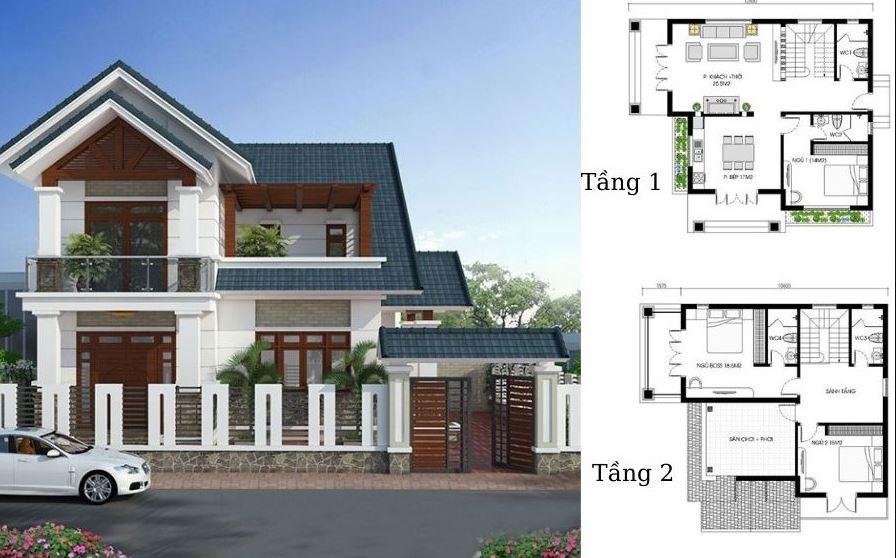 thiết kế nhà 3 tầng - 5