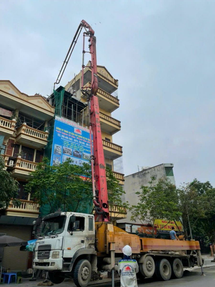 công tác đổ bê tông
